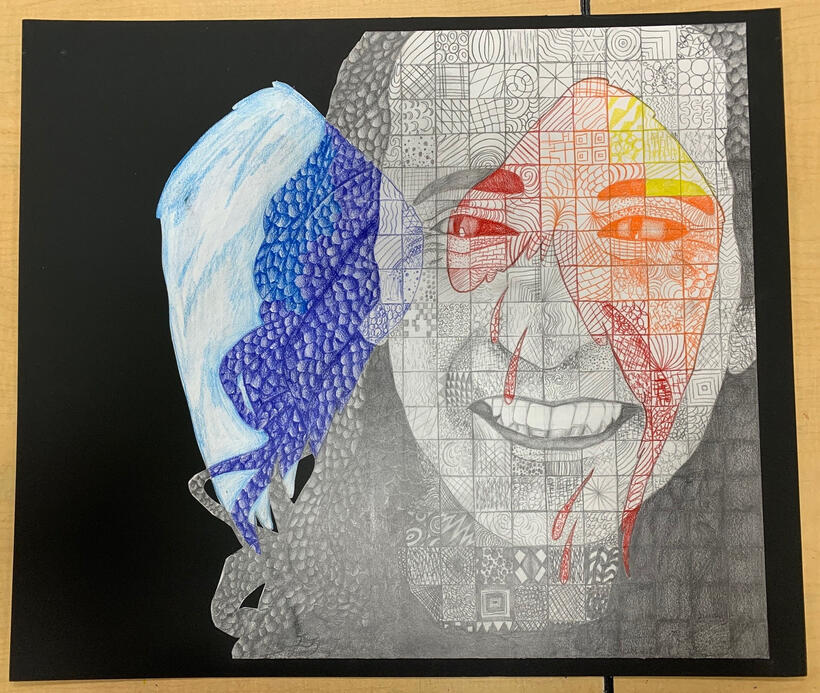 David Tennant Portrait done in graphite and colored pencil